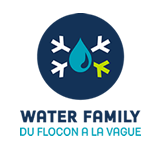 Logo officiel de l'association Du flocon a la vague - Water Family